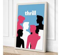 Social Thrill Modern Canvas Wall Art Print 24x16 Inch (61 x 41 cm)