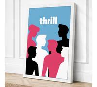 Social Thrill Modern Canvas Wall Art Print 24x16 Inch (61 x 41 cm)