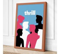 Social Thrill Modern Canvas Wall Art Print 30x20 Inch (76 x 51 cm)