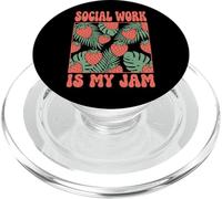Social Work Is My Jam PopSockets PopGrip for MagSafe