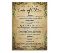 Social Worker Code Of Ethics Poster Professional Art
