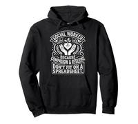 Social Worker Compassion Resilience Spreadsheet Quote Art Pullover Hoodie