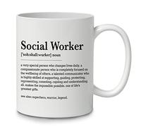 Social Worker Definition Meaning Coffee Mug Ceramic Cup 11Oz Funny New Gag Novelty Social Worker Mug Gifts for Worker Coworker Colleague Employee Office Gift for Women Men