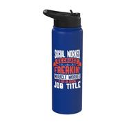 Social Worker Freakin Miracle Worker Social Worker Stainless Steel Insulated Water Bottle