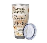 Social Worker Gifts For Women,Social Workers Tumbler Stainless Steel Cup Insulated Travel Coffee Mug For Friends Coworker 20 oz