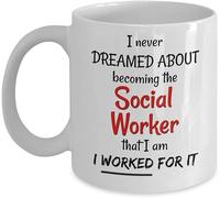 Social Worker Gifts,Work Harder Mug, Graduation Gift, Student Gift, Birthday, Coffee Tea Mug Unique 11oz White Ceramic Mug.