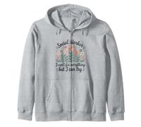 Social Worker I Can't Fix Everything But I Can Try Zip Hoodie