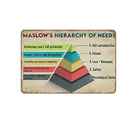 Social Worker Maslow's Hierarchy Of Needs Horizontal Poster Wall Art Dictionary Social Coworker Gift Novelty Retro Metal Tin Sign Home decor Plate Wall Art Farmhouse Sign Living Room Decor 8"x12"
