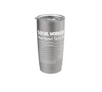 Social Worker Nutritional Facts Caring Professional Stainless Steel Insulated Tumbler
