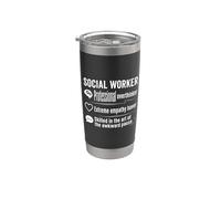 Social Worker Quote Empathy Professional Overthinker Design Stainless Steel Insulated Tumbler