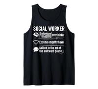 Social Worker Quote Empathy Professional Overthinker Design Tank Top
