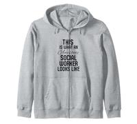 Social Worker Retirement Community Caseworker Zip Hoodie