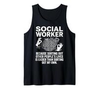 Social Worker Untangling Other People's Lives Graphic Design Tank Top