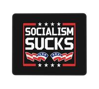 Socialism Sucks Mouse Pads Rubber Base Mousepad Non-Slip Mouse Mat For Gaming Pc Work 25X30Cm