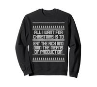 Socialist Christmas Means of Production Eat the Rich Holiday Sweatshirt