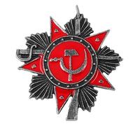 Socialist Red Star Sickle Hammer Lapel Pin, Klein, Non-precious metal