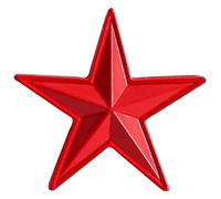 Socialist Red Star Sickle Hammer Lapel Pin, Klein, Non-precious metal