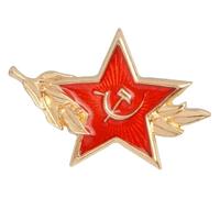 Socialist Red Star Sickle Hammer Lapel Pin, Klein, Non-precious metal