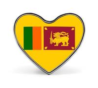 Socialist Republic Of Sri Lanka Flag Lapel Pin, Creative National Flag Square/Circle/Heart-Shaped Badge Brooch Pins, Patriotic National Style Souvenir Novelty Accessory For Unisex