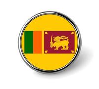 Socialist Republic Of Sri Lanka Flag Lapel Pin, Creative National Flag Square/Circle/Heart-Shaped Badge Brooch Pins, Patriotic National Style Souvenir Novelty Accessory For Unisex