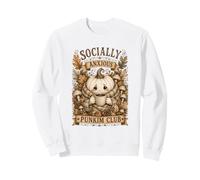 Socially Anxious Pumpkin Club Cozy Fall Coffee Sweatshirt