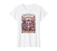 Socially Anxious Pumpkin Club Cozy Fall Coffee Value Graphic T-Shirt, Women, White, L