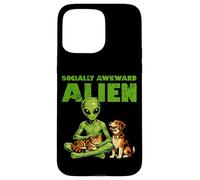 Socially Awkward Alien Funny Space Creature Cat Dog Pet Case for iPhone 15 Pro Max