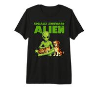 Socially Awkward Alien Funny Space Creature Cat Dog Pet Premium T-Shirt