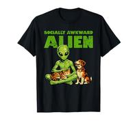 Socially Awkward Alien Funny Space Creature Cat Dog Pet T-Shirt