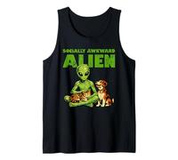 Socially Awkward Alien Funny Space Creature Cat Dog Pet Tank Top