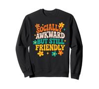 Socially Awkward But Still Friendly - Floral Groovy Sweatshirt