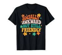 Socially Awkward But Still Friendly - Floral Groovy T-Shirt