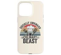 Socially Awkward Culinary Beast Funny Chef Kitchen Cooking Case for iPhone 15 Pro Max