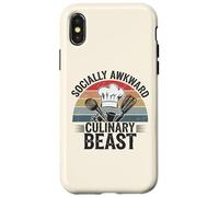 Socially Awkward Culinary Beast Funny Chef Kitchen Cooking Case for iPhone X/XS
