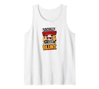Socially Exhausted Unapologetically Blunt Funny Opossum Tank Top