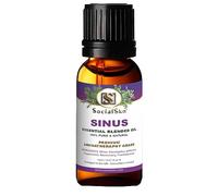 SocialSkn Essential Oils for Sinus Relief - Sinusitis Treatment with Blend of Rosemary, Peppermint, Eucalyptus, Frankincense - Nasal Congestion Relief - Essential Oils for diffusers for Home