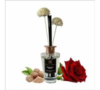 SocialSkn Luxury Reed Diffuser 200ml - Velvet Rose & Oud | Inspired by J-Malone | Premium Scented Oil with 8 Reeds & 2 Decorative Flowers | Long-Lasting Home Fragrance (6-9 Months) | Elegant Gift Idea
