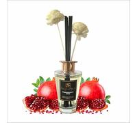 SocialSkn Reed Diffuser | 200ml | Pomegranate Noir | Reed Diffuser for Home | Premium Scented Oil with 8 Reeds & 2 Decorative Flowers | Long Lasting Home Fragrance & Gift | Inspired by J-Malone
