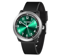 SOCICO Nurses Watch for Nurses, Doctors, Medical Professionals, Students, Easy to Read Dial, 50M Waterproof Women's Men Medical Analog Watch with Second Hand, Soft Breathable Silicone Band, Black -