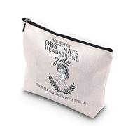 Society of Obstinate Headstrong Girls Bookish Gift Feminist Gift Zipper Pouch Cosmetics Bag for Woman (Society of Obstinate Bag EU)