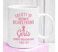Society of Obstinate Headstrong Girls Mug - Pride and Prejudice - Bookish Gift for Readers - Literary Mug - Gift for Bookworms - Teacher Gift - Romance Book Present - Secret Santa Gift