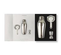 Society Paris French Cocktail Shaker Set of 3 Stainless Steel in Silver Colour 600 ml, Dimensions: Approx. 31 cm x 20 cm x 10 cm, BW_FCS_STL