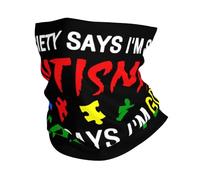 Society Say I'M Autistic God Says I'M Perfect5 Half Face Scarf Multifunctional Bandana Anitdust Headband For Yoga Women Running 26X30CM