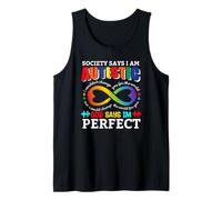 Society Says Im Autistic Autism Awareness Infinity Christian Tank Top