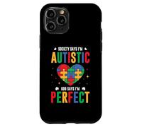 Society Says I'm Autistic God Says I'm Perfect Autism Kids Case for iPhone 11 Pro