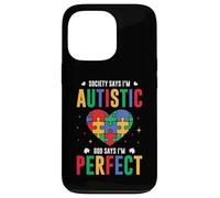 Society Says I'm Autistic God Says I'm Perfect Autism Kids Case for iPhone 13 Pro