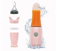 Socila Mini Baby Food Maker with Silicone Squeeze Spoon, Baby Food Processor, Blender for First Stage Baby Feeding - Liquid or Semi-Liquid Options