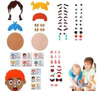 Socio-emotional Learning Toy - 20 cm Felt Emoticon Kit, Multiplayer Games, Faces Set for Creating Lasting Emotions | Interactive Games For Parking, Car, Outdoor, C