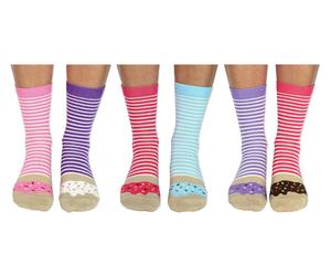 Sock Academy - DONUTS 6 Odd Socks Gift Box - United Oddsocks - UK 4-8 EUR 37-42
