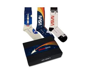 Sock Affairs NASA Socks - Space Expedition Pack - Gifts for Space Enthusiasts, Cotton Socks, Sizes, 4-7 and 7½-11½